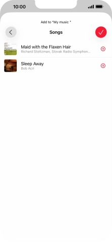 Go to the required category and press the add icon next to the required audio file.