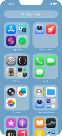 Press the required app. Press the required app.