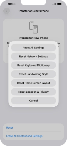 Press Reset All Settings.