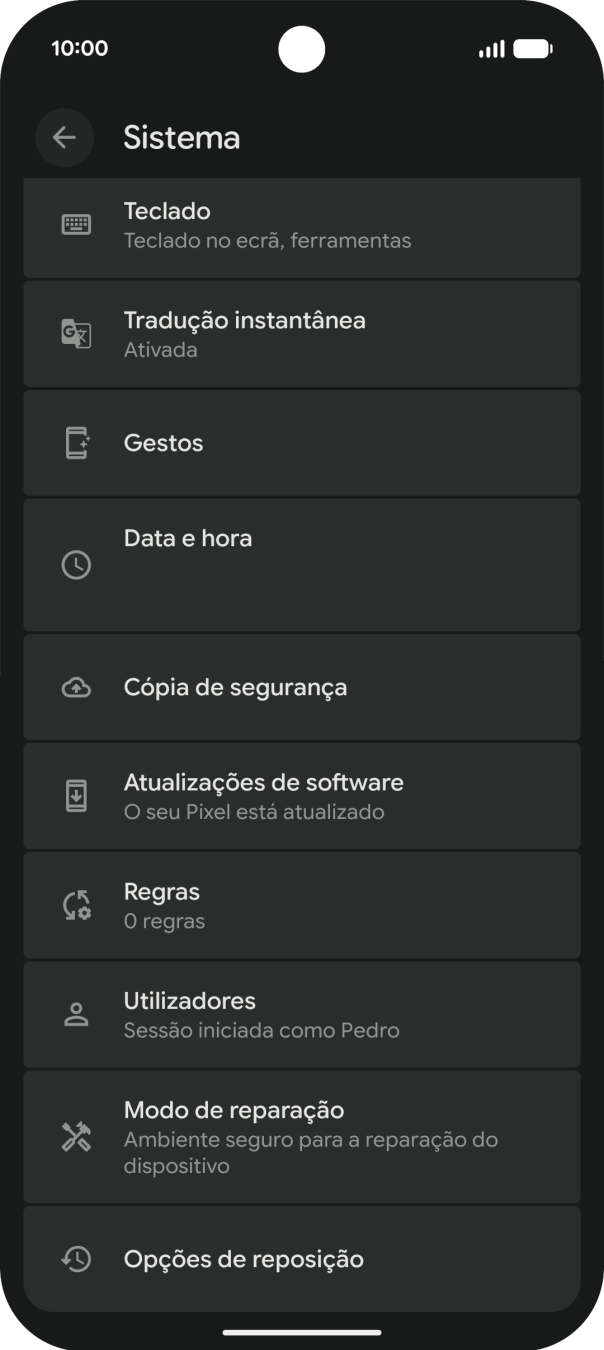 Prima Opções de reposição.