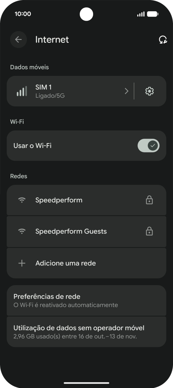 Prima a rede Wi-Fi pretendida.