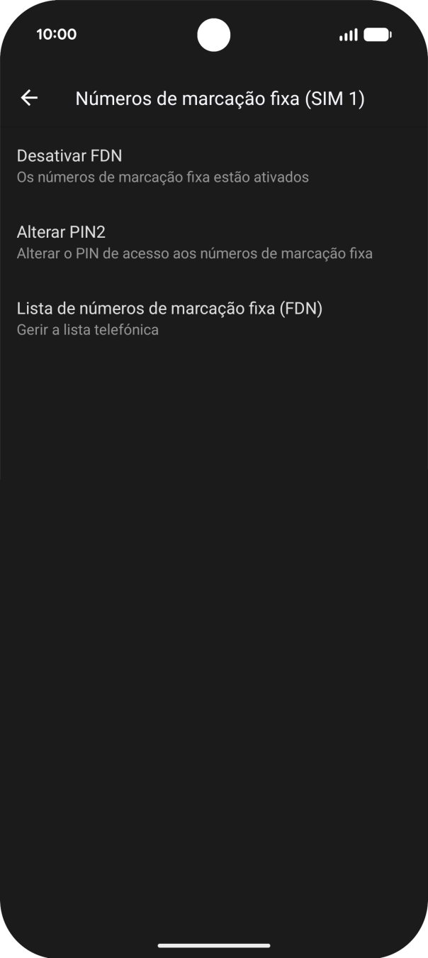 Prima Desativar FDN.