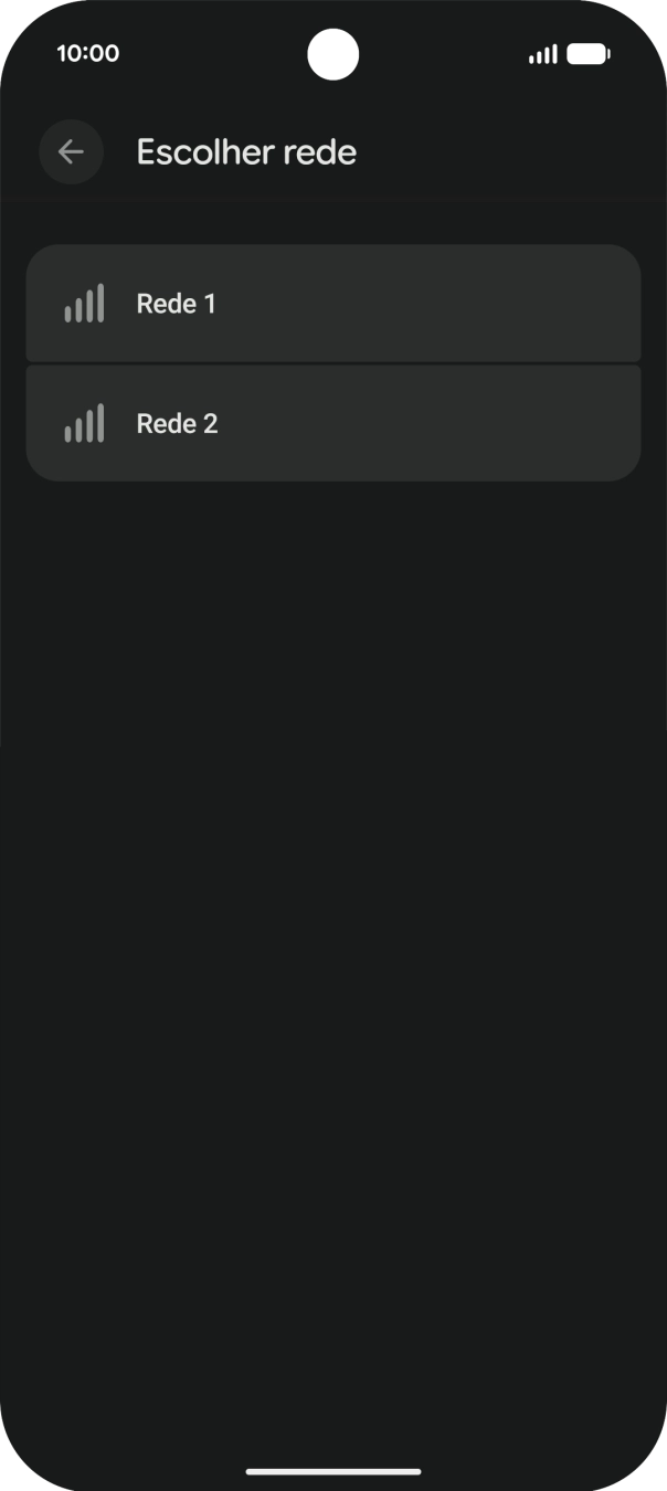 Prima a rede pretendida.