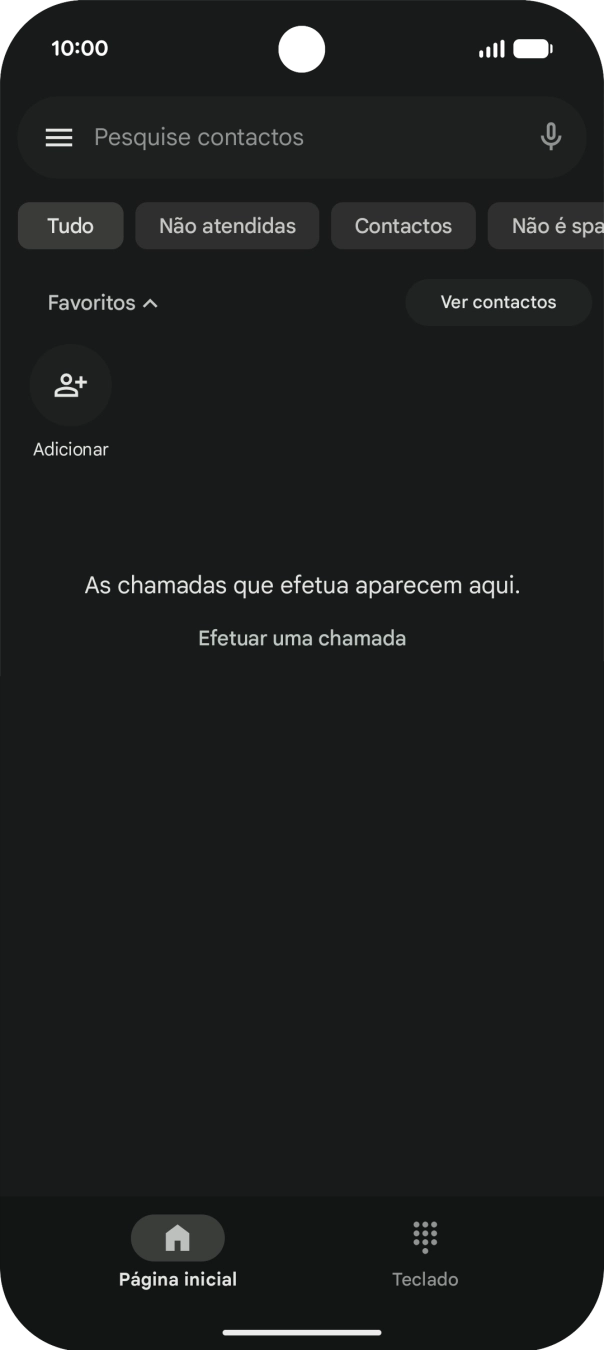 Prima o ícone de menu.