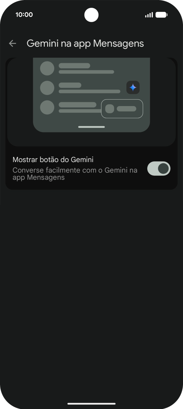 Prima a seta para a esquerda as vezes necessárias para voltar à vista geral de mensagens.