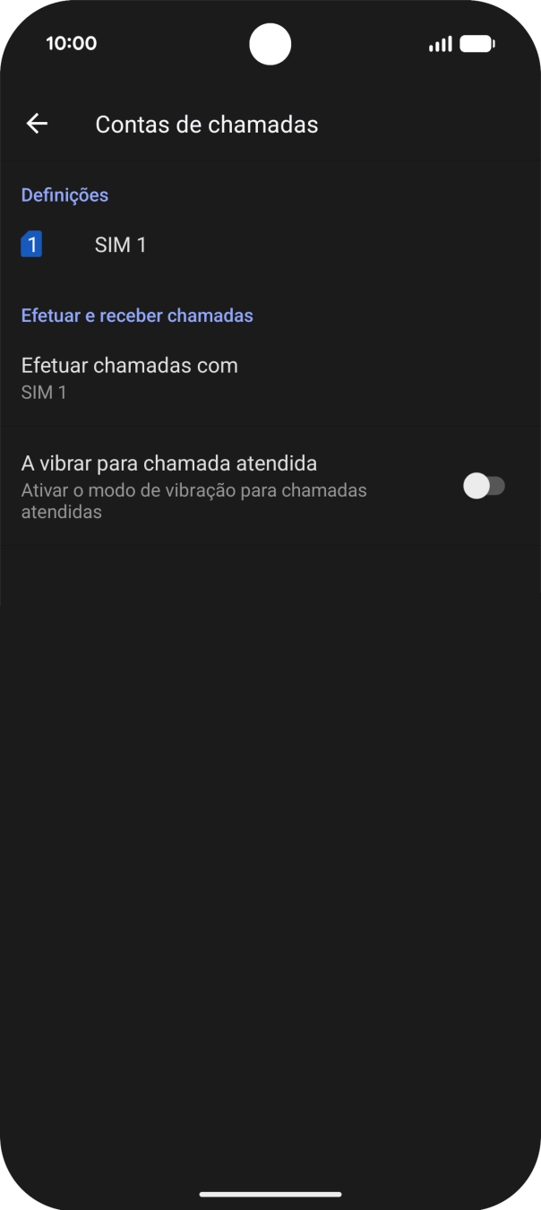 Prima o nome do cartão SIM.