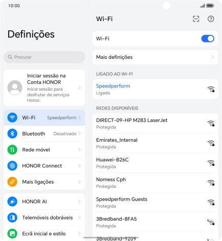Para voltar ao ecrã inicial, deslize o dedo de baixo para cima a partir da base do ecrã.