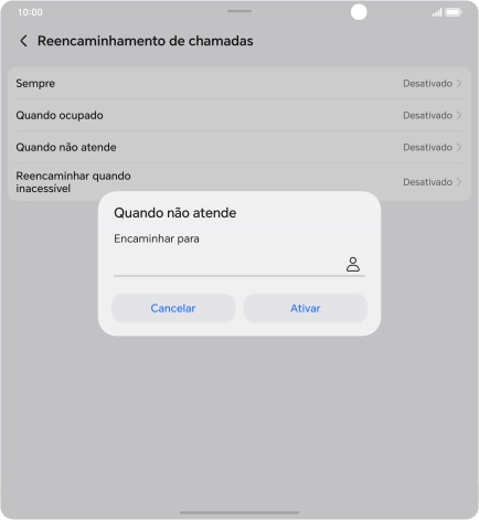 Introduza 123 e prima Ativar.