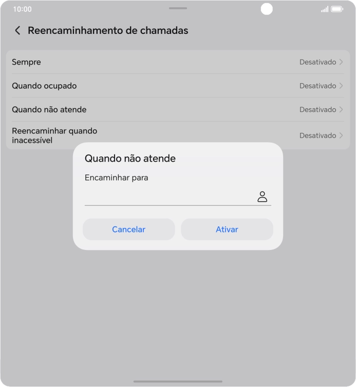 Introduza 123 e prima Ativar.