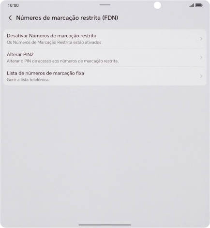 Prima Desativar Números de marcação restrita.