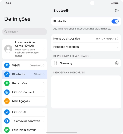 Para voltar ao ecrã inicial, deslize o dedo de baixo para cima a partir da base do ecrã.