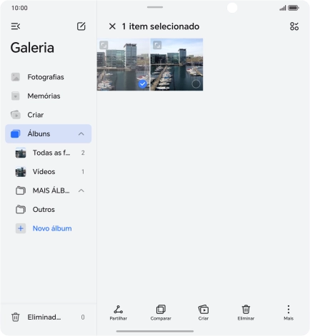 Prima o ícone para selecionar todos.
