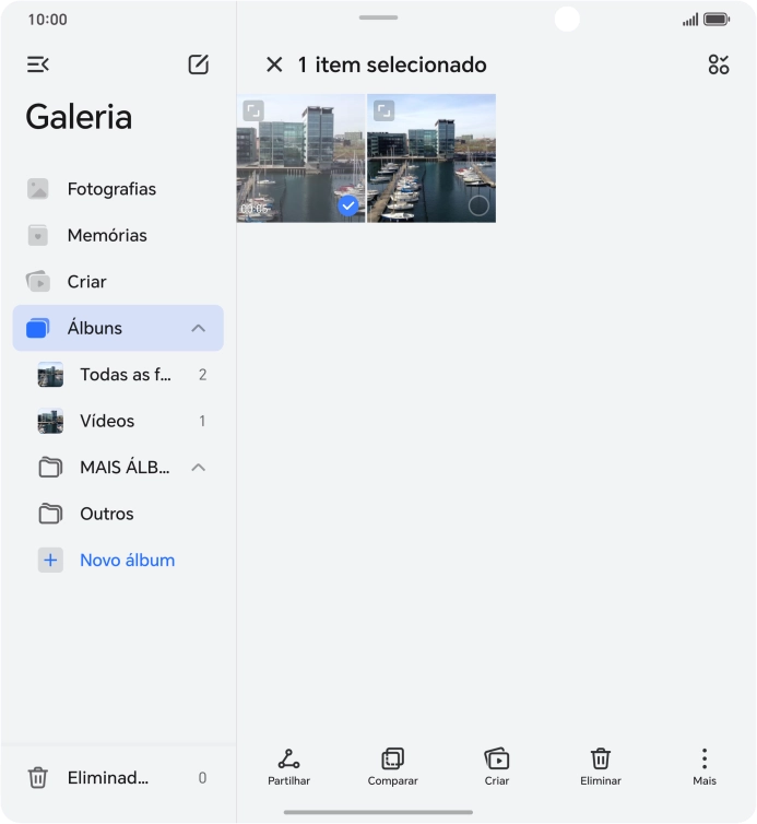 Prima o ícone para selecionar todos.
