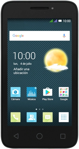 Imagen 1: Vista frontal del Alcatel Pixi 3 - Black