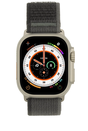 Imagen 1: Vista frontal del Apple Watch Ultra - DarkGray