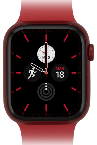 Imagen 1: Vista frontal del Apple Watch Series 7 - Red