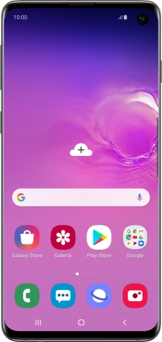 Imagen 1: Vista frontal del Samsung Galaxy S10 - Black