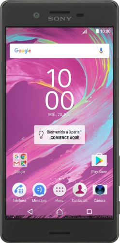 Imagen 1: Vista frontal del Sony Xperia X - Black