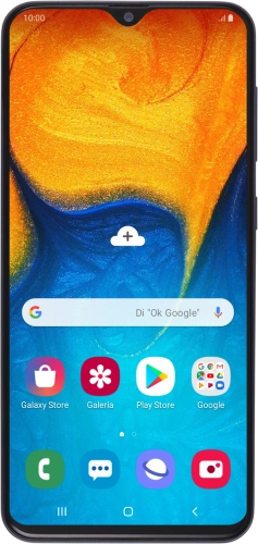 Imagen 1: Vista frontal del Samsung Galaxy A20 - MidnightBlue