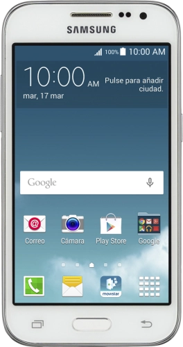 Imagen 1: Vista frontal del Samsung Galaxy Core Prime - White
