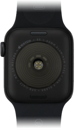 Imagen 2: Vista posterior del Apple Watch SE 3 - Black