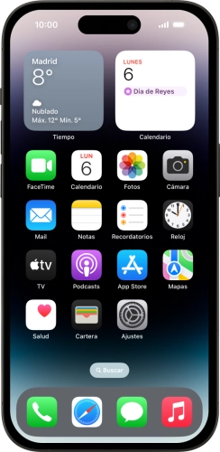 Imagen 1: Vista frontal del Apple iPhone 14 Pro - DarkGray