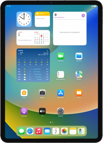 Imagen 1: Vista frontal del Apple iPad Pro 11 (2022) - Black