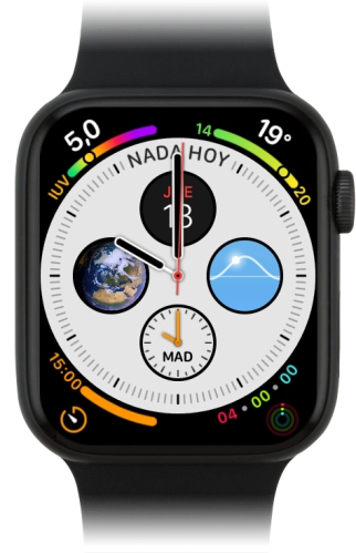 Imagen 1: Vista frontal del Apple Watch Series 4 - Black