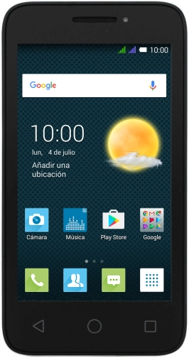 Imagen 1: Vista frontal del Alcatel Pixi 3 - Black