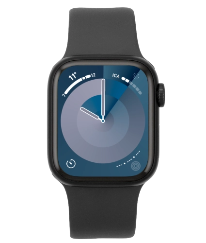 Imagen 1: Vista frontal del Apple Watch Series 9 - Black