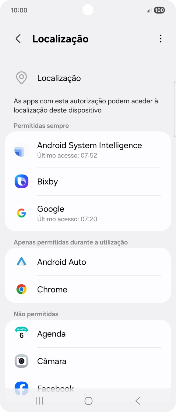 Prima a app pretendida.