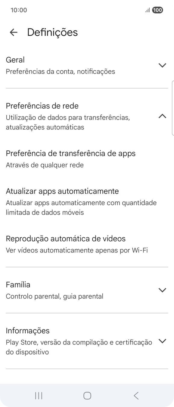 Prima Atualizar apps automaticamente.