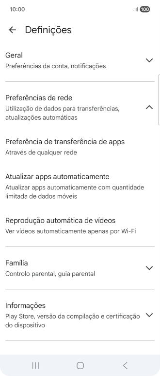 Prima Atualizar apps automaticamente.