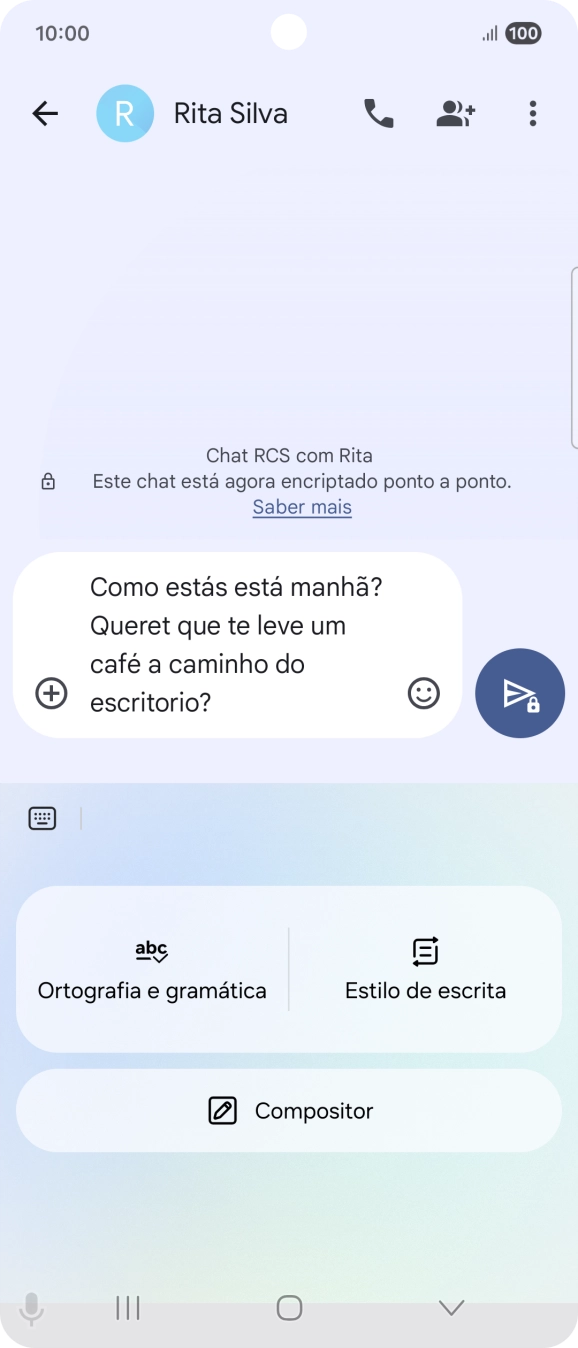 Para encontrar eventuais falhas ortográficas ou gramaticais no seu texto, prima em Ortografia e gramática e siga as indicações no ecrã, para utilizar a função.
