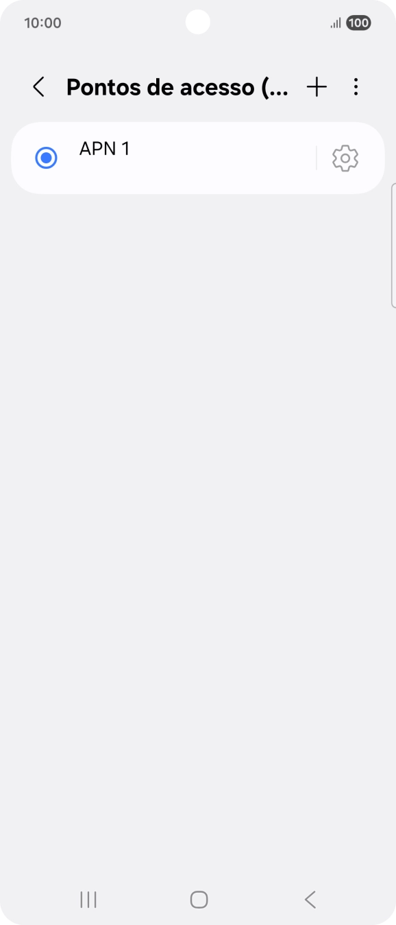 Prima o ícone para adicionar.