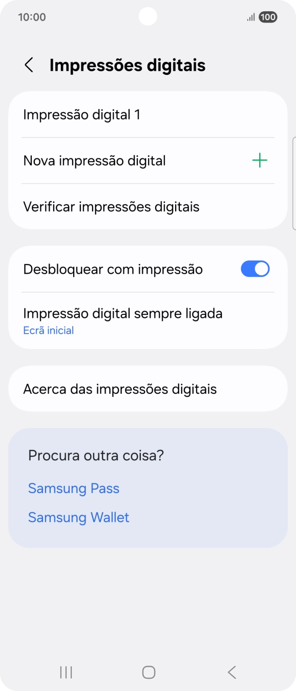 Prima as definições pretendidas para as ativar ou desativar.