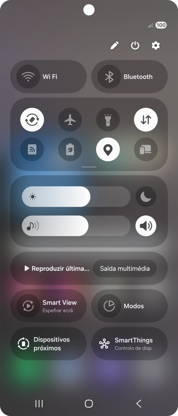 Prima o ícone de definições.