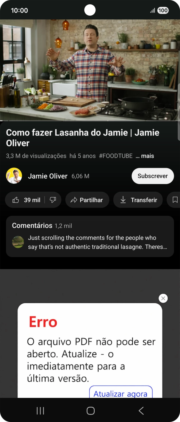 Prima a tecla de início durante uns instantes, para ativar a Gemini.