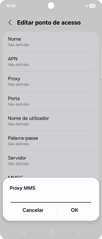 Introduza iproxy.vodafone.pt e prima OK.