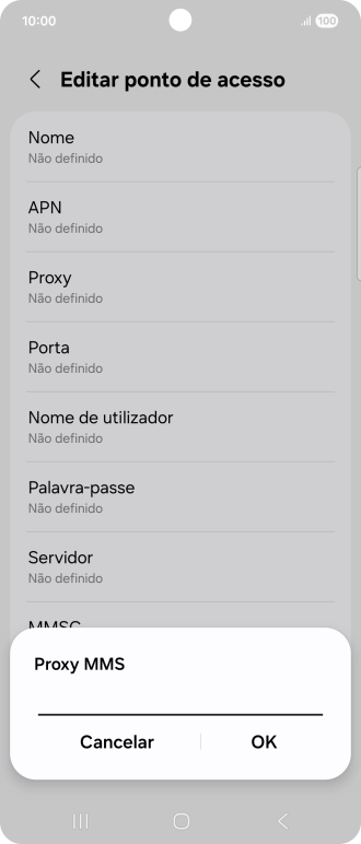 Introduza iproxy.vodafone.pt e prima OK.