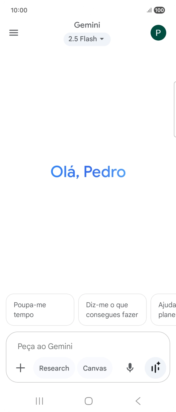 Prima o ícone de perfil.