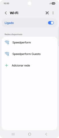 Prima a rede Wi-Fi pretendida.