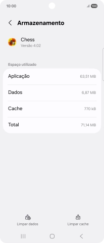 Prima Limpar cache.