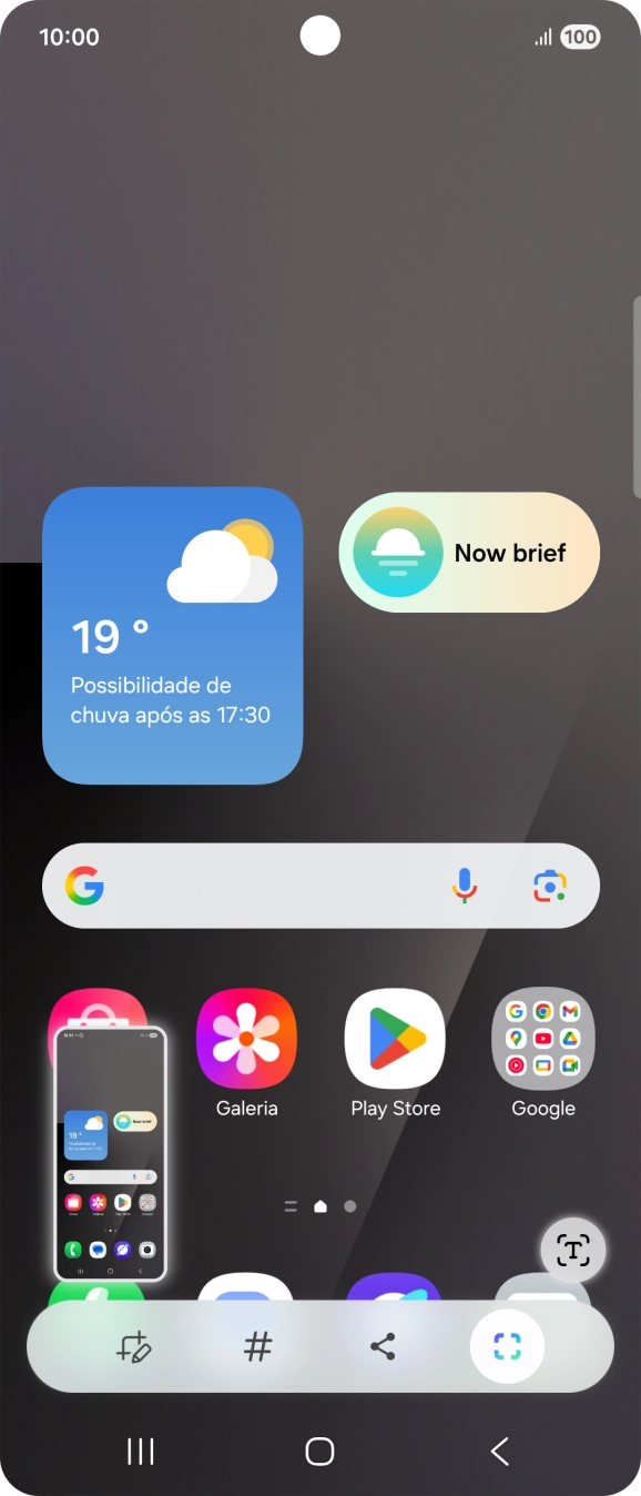 Para modificar a captura de ecrã prima a captura de ecrã e siga as indicações no ecrã para efetuar as modificações pretendidas.