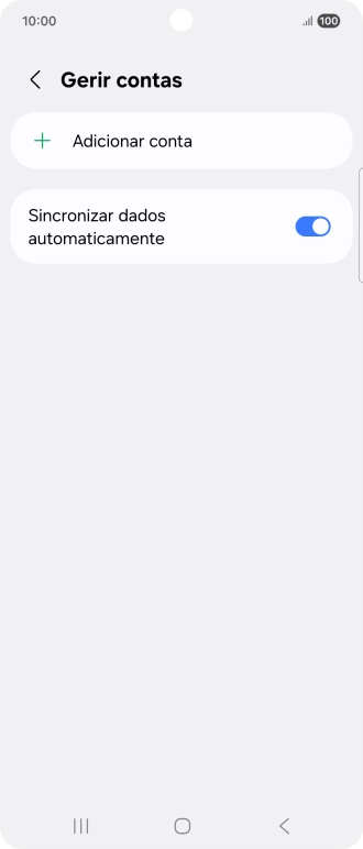 Prima Adicionar conta.