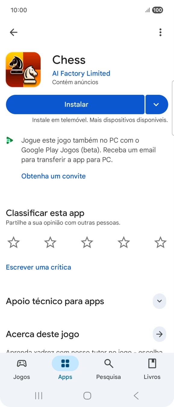 Prima a tecla de início para terminar e voltar ao ecrã inicial.