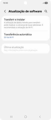 Prima Transferir e instalar. Se existir uma nova versão de software disponível, será agora indicado no ecrã. Siga as indicações no ecrã para atualizar o software do telefone.