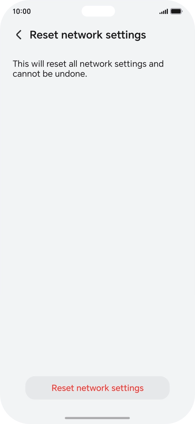 Press Reset network settings.