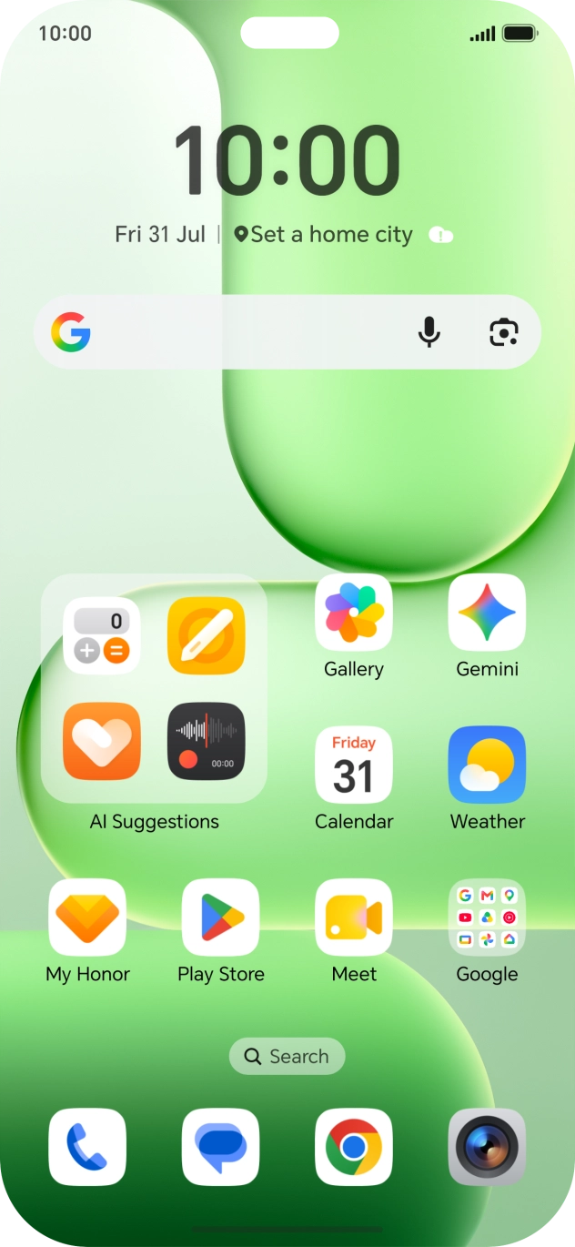 Slide your finger downwards starting from the top right side of the screen.
