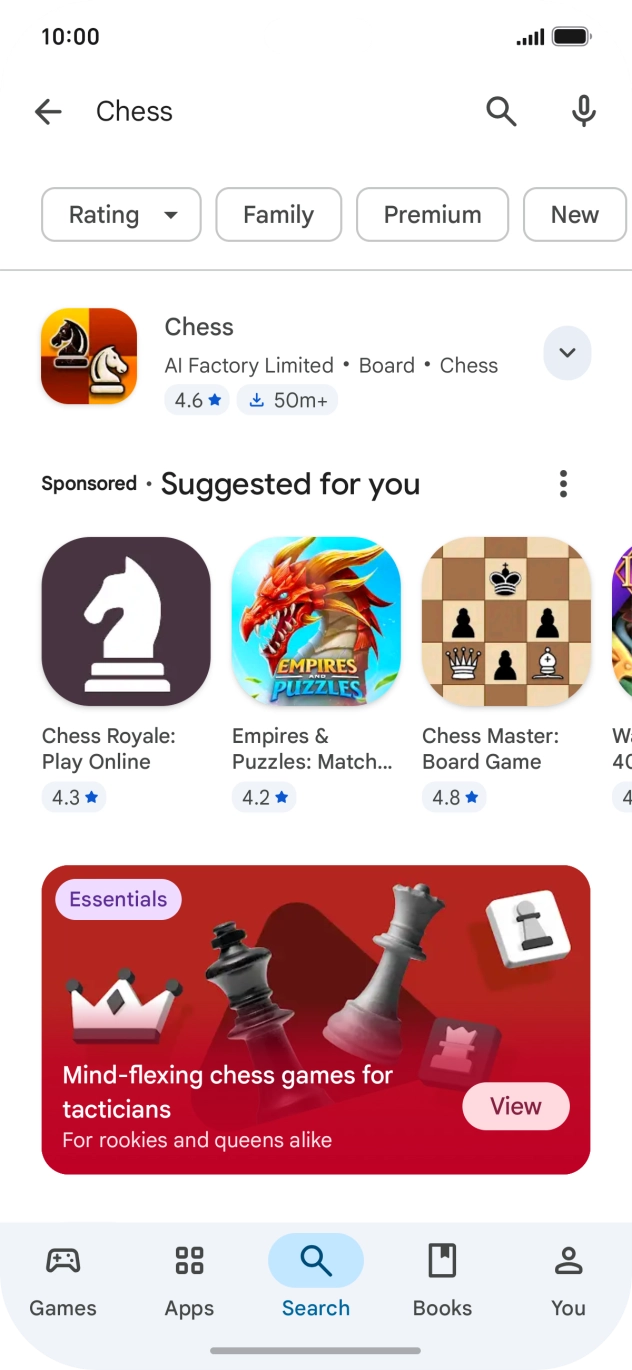 Press the required app.